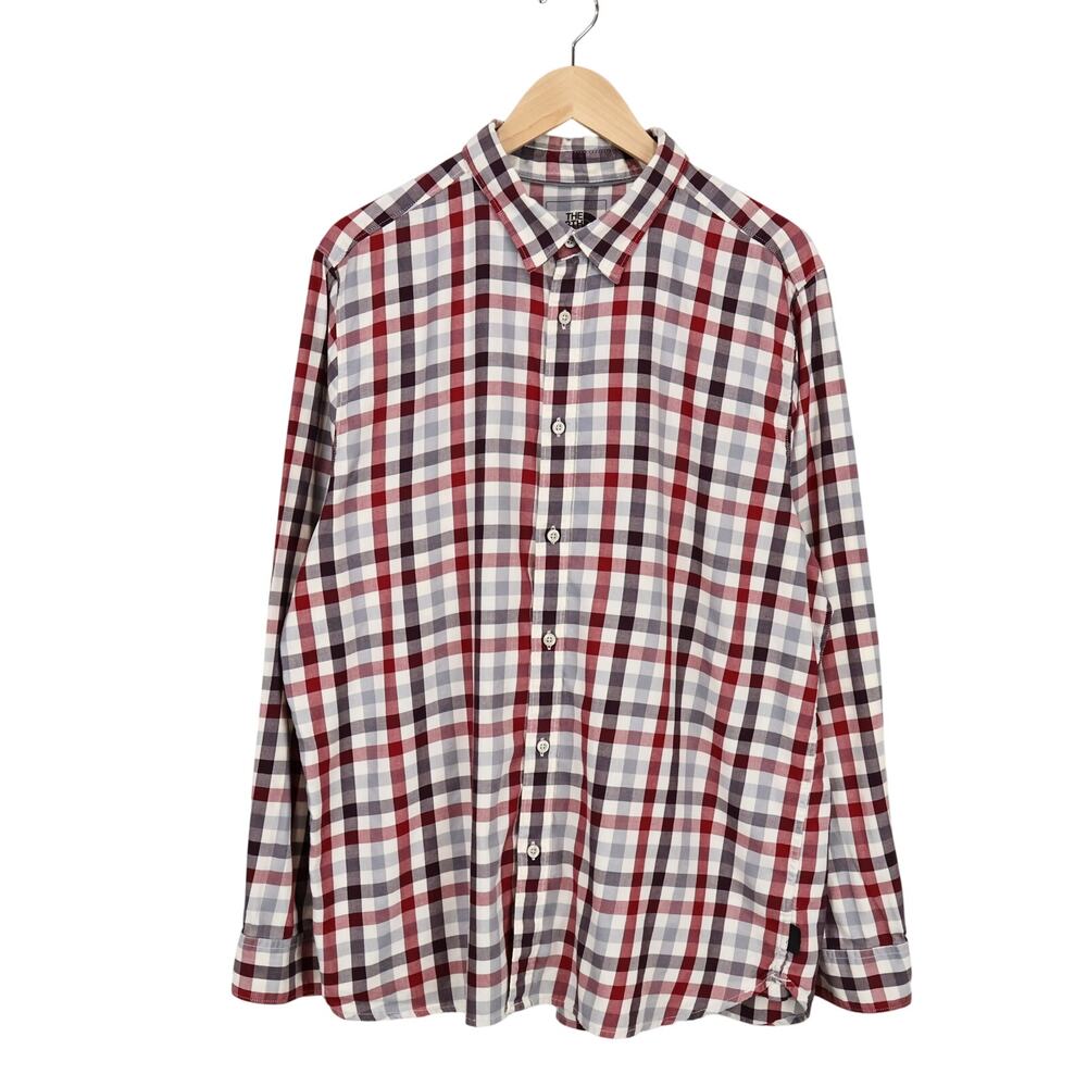 The North Face Men's Long Sleeve Plaid Button Down Cotton Blend Shirt Size XL